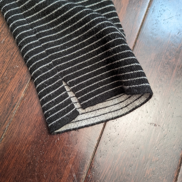 LOFT striped Mock Neck Notched Hem Knit Sweater - Picture 4 of 5